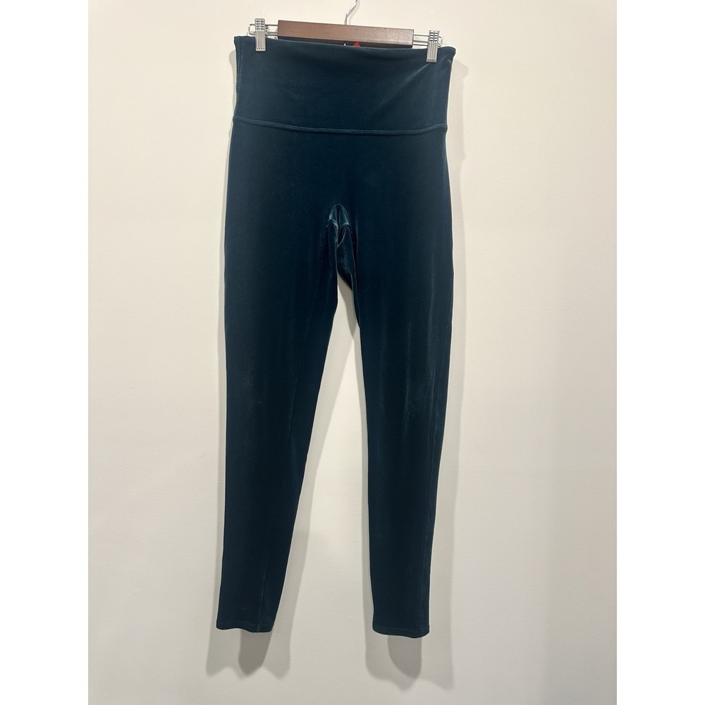 Spanx Green Velvet Leggings XL